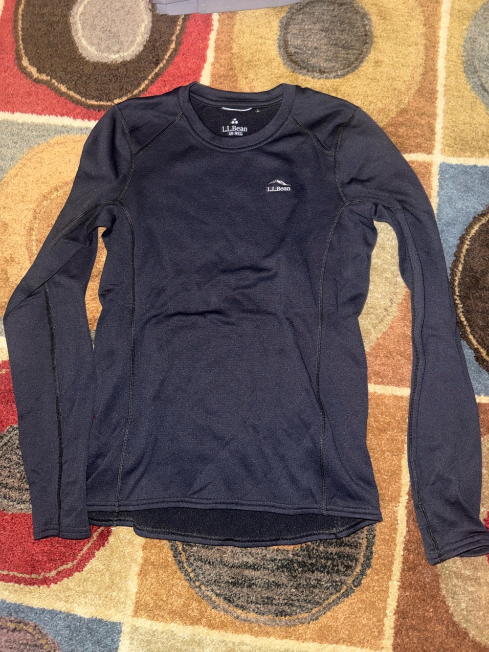 L.L. Bean Women's Long Sleeve Crewneck Top - Navy